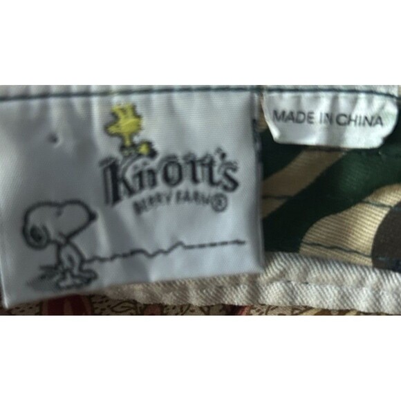 Knott’s Berry Farm Souvenir Peanuts Snoopy Woodstock Camping Visor Hat Camo Vtg - Picture 7 of 8